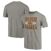 San Diego Padres Cooperstown Collection Antique Stack Tri-Blend T-Shirt Outlet