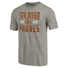 San Diego Padres Cooperstown Collection Antique Stack Tri-Blend T-Shirt Outlet