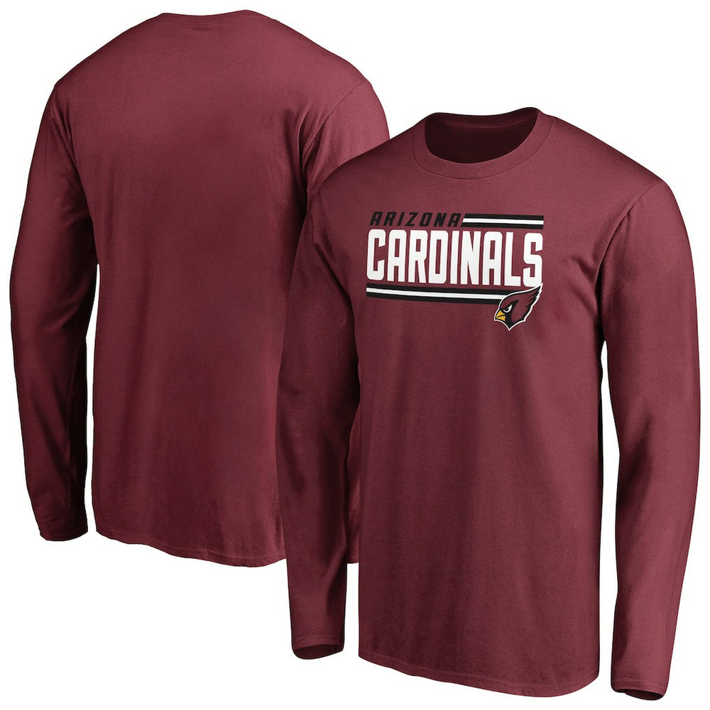 Arizona Cardinals Iconic Collection On Side Stripe Long Sleeve T-Shirt - Cardinal - NFL