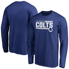 Indianapolis Colts Iconic Collection On Side Stripe Long Sleeve T-Shirt - Royal - NFL