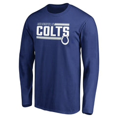 Indianapolis Colts Iconic Collection On Side Stripe Long Sleeve T-Shirt - Royal - NFL