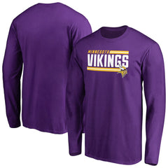 Minnesota Vikings Iconic Collection On Side Stripe Long Sleeve T-Shirt - Purple - NFL