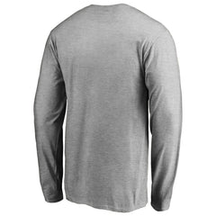 Pittsburgh Steelers Iconic Collection On Side Stripe Long Sleeve T-Shirt - Ash - NFL