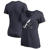Atlanta Braves Women's X-Ray V-Neck T-Shirt Discount