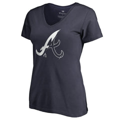 Atlanta Braves Women's X-Ray V-Neck T-Shirt Discount