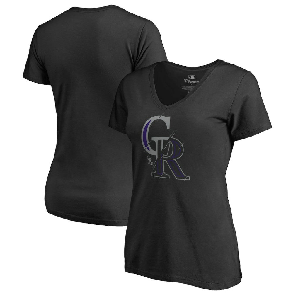 Colorado Rockies Women's X-Ray V-Neck T-Shirt Outlet