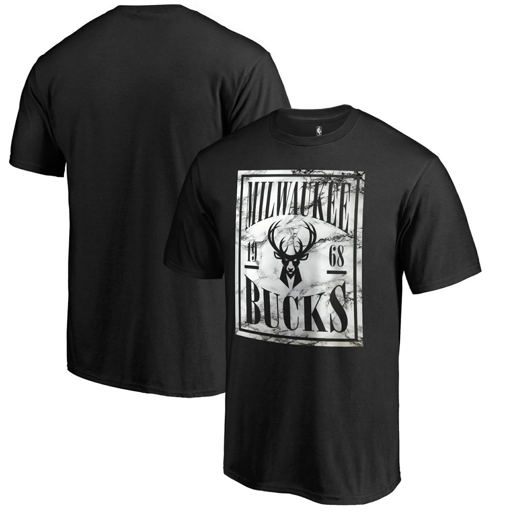 Milwaukee Bucks Black Court Vision T-Shirt