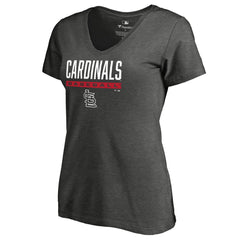 St. Louis Cardinals Women's Win Stripe V-Neck T-Shirt Outlet