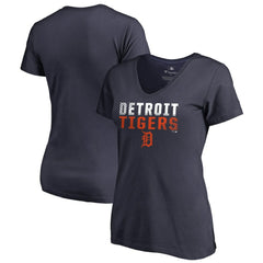 Detroit Tigers Women's Fade Out V-Neck T-Shirt Sale