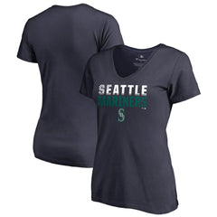 Seattle Mariners Women's Fade Out V-Neck T-Shirt Online