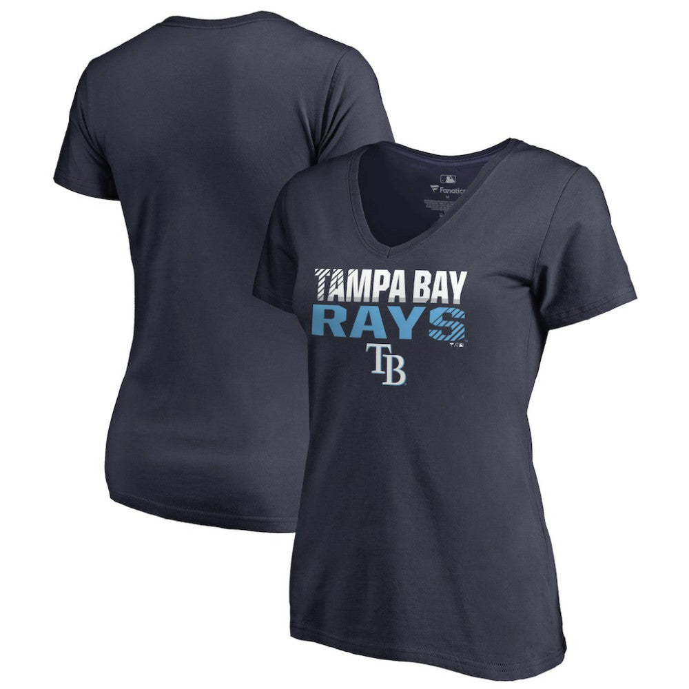 Tampa Bay Rays Women's Fade Out V-Neck T-Shirt Sale