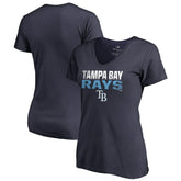 Tampa Bay Rays Women's Fade Out V-Neck T-Shirt Sale