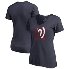 Washington Nationals Women's X-Ray V-Neck T-Shirt Sale