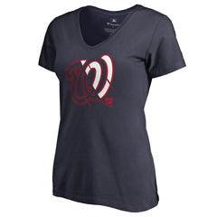 Washington Nationals Women's X-Ray V-Neck T-Shirt Sale