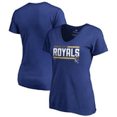 Kansas City Royals Women's Onside Stripe V-Neck T-Shirt Near Me
