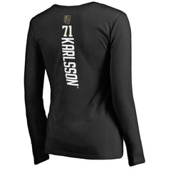 William Karlsson Vegas Golden Knights Women's Backer V-Neck Long Sleeve T-Shirt - Black | NHL sale