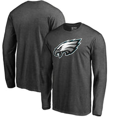 Philadelphia Eagles Primary Logo Long Sleeve T-Shirt - Heathered Charcoal - NFL