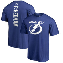 Victor Hedman Tampa Bay Lightning Backer T-Shirt - Blue | NHL Clearance