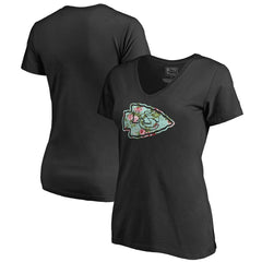 Kansas City Chiefs Women's Lovely V-Neck T-Shirt - Black - NFL