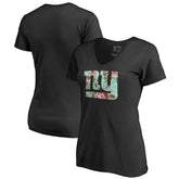 New York Giants Women's Lovely V-Neck T-Shirt - Black - NFL