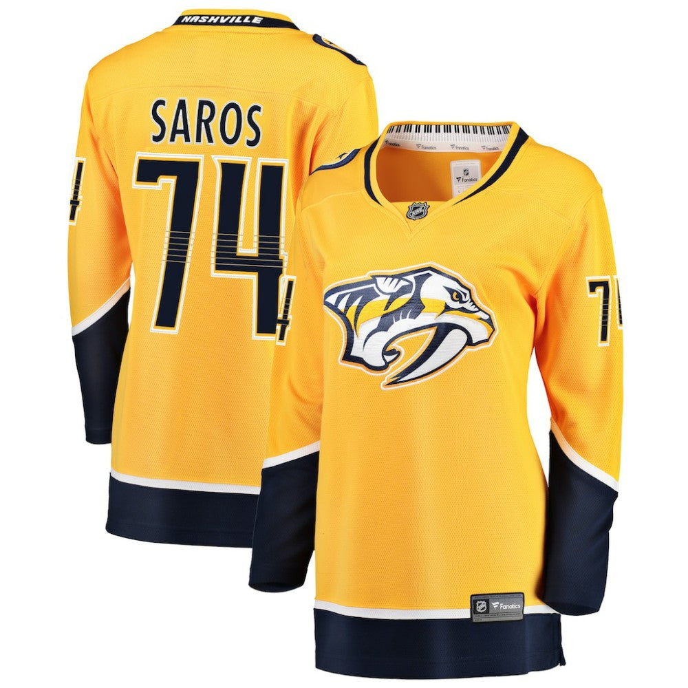 Juuse Saros Nashville Predators Fanatics Women's Breakaway Player Jersey - Gold | Fanatics sale