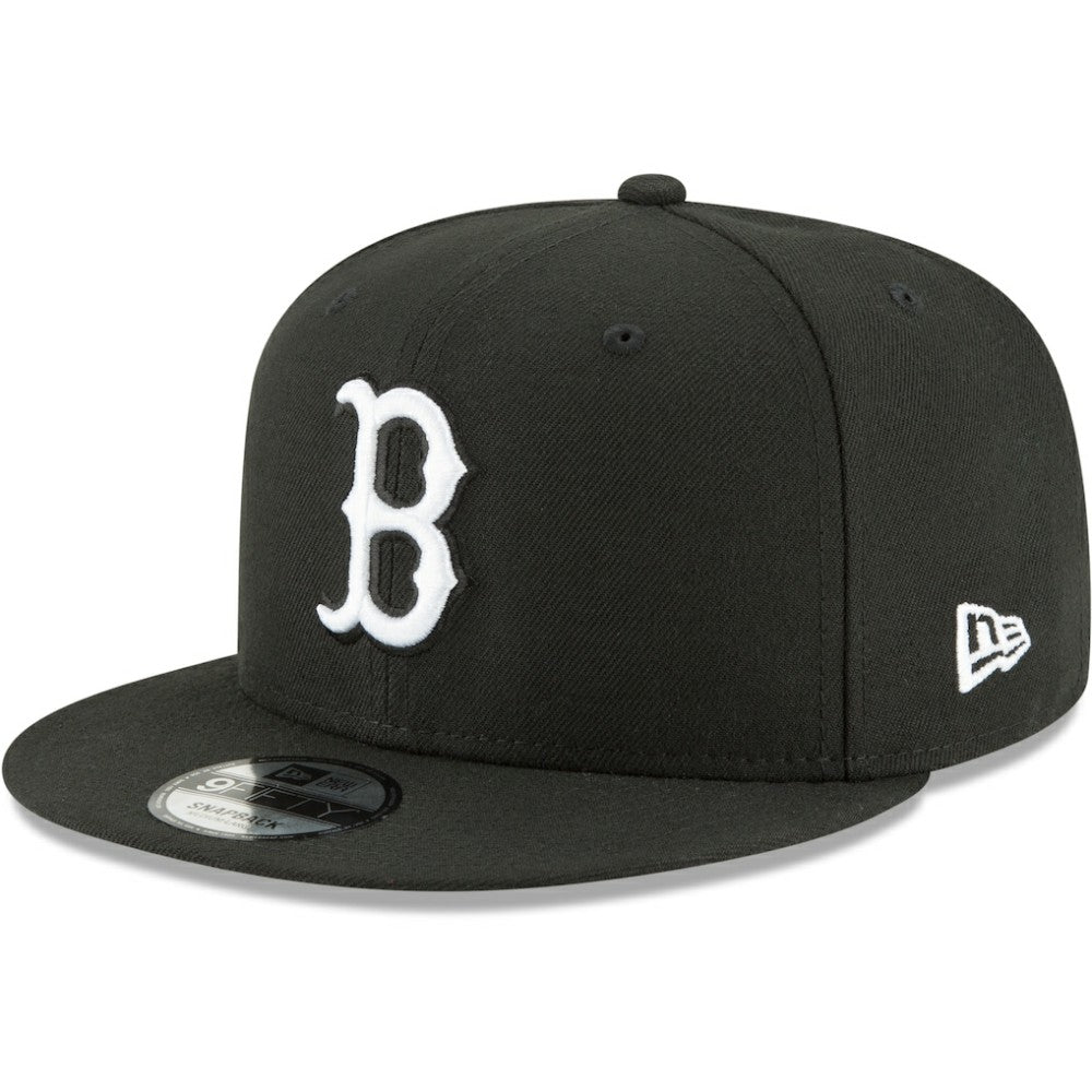 Boston Red Sox New Era Black & White 9FIFTY Snapback Hat Discount