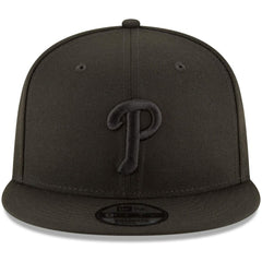 Philadelphia Phillies New Era Black on Black 9FIFTY Team Snapback Adjustable Hat Online