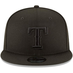 Texas Rangers New Era Black on Black 9FIFTY Team Snapback Adjustable Hat Online