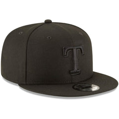 Texas Rangers New Era Black on Black 9FIFTY Team Snapback Adjustable Hat Online