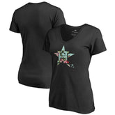Houston Astros Women's Lovely V-Neck T-Shirt Online