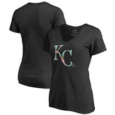 Kansas City Royals Women's Lovely V-Neck T-Shirt Sale