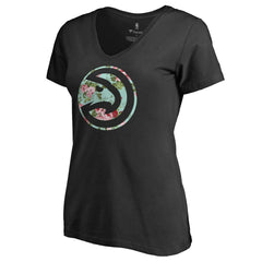 Atlanta Hawks Lovely V-Neck T-Shirt Black