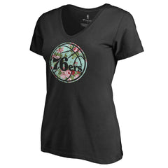 Philadelphia 76ers Lovely V-Neck T-Shirt Black