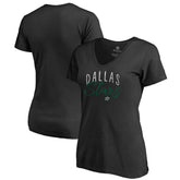 Dallas Stars Women's Graceful V-Neck T-Shirt - Black | NHL Lifestyle