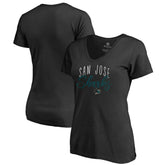 San Jose Sharks Women's Graceful V-Neck T-Shirt - Black | NHL on sale