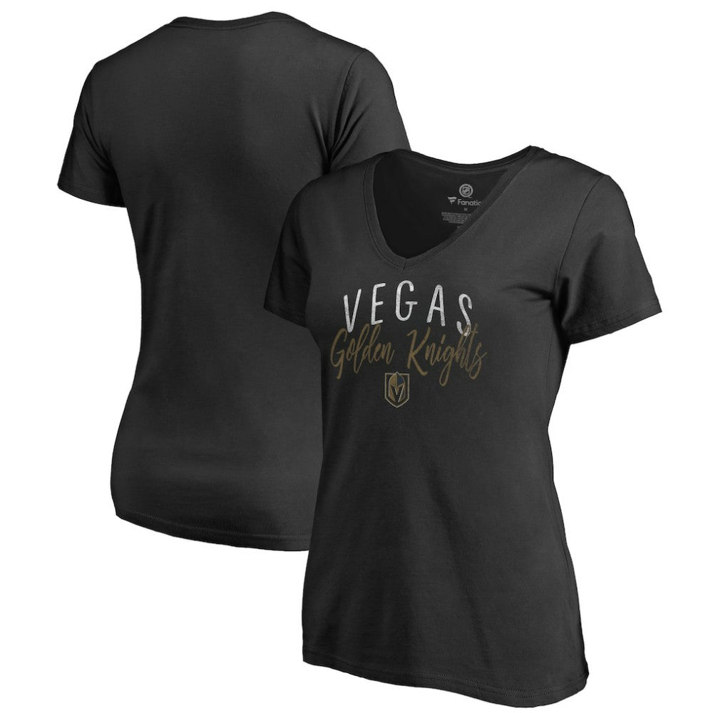 Vegas Golden Knights Women's Graceful V-Neck T-Shirt - Black | NHL discount