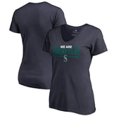 Seattle Mariners Women's We Are Icon V-Neck T-Shirt Outlet