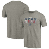 Miami Heat Freedom Tri-Blend T-Shirt Gray