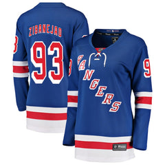 Mika Zibanejad New York Rangers Fanatics Women's Breakaway Player Jersey - Blue | Fanatics discount