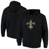 New Orleans Saints G-III Sports by Carl Banks Primary Logo Full-Zip Hoodie - Black - NFL