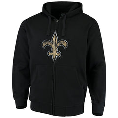 New Orleans Saints G-III Sports by Carl Banks Primary Logo Full-Zip Hoodie - Black - NFL
