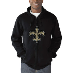 New Orleans Saints G-III Sports by Carl Banks Primary Logo Full-Zip Hoodie - Black - NFL