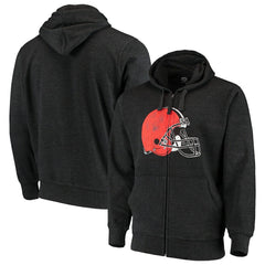 Cleveland Browns G-III Sports by Carl Banks Primary Logo Full-Zip Hoodie - Charcoal - NFL