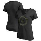 Cleveland Cavaliers Women's Liberty V-Neck T-Shirt Black