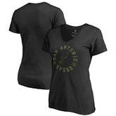 San Antonio Spurs Women's Liberty V-Neck T-Shirt Black