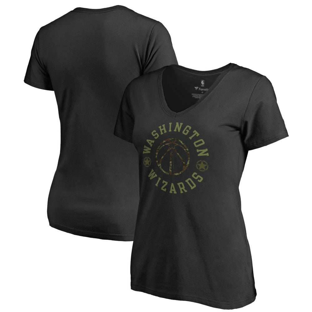 Washington Wizards Women's Liberty V-Neck T-Shirt Black