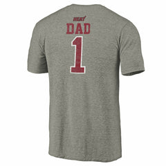 Miami Heat Greatest Dad Tri-Blend T-Shirt Gray