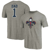 New Orleans Pelicans Greatest Dad Tri-Blend T-Shirt Gray