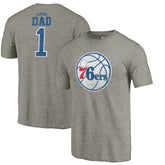 Philadelphia 76ers Greatest Dad Tri-Blend T-Shirt Gray