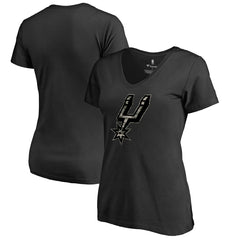 San Antonio Spurs Women's Cloak Camo V-Neck T-Shirt Black